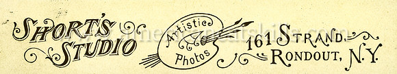 Short's Studio, 161 Strand, Rondout, N.Y.