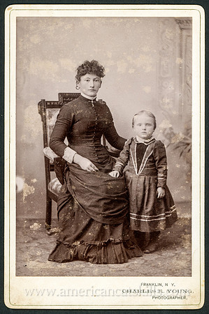 Portrait, Mother and Child, by Charles E. Young, Photographer, Franklin, New York