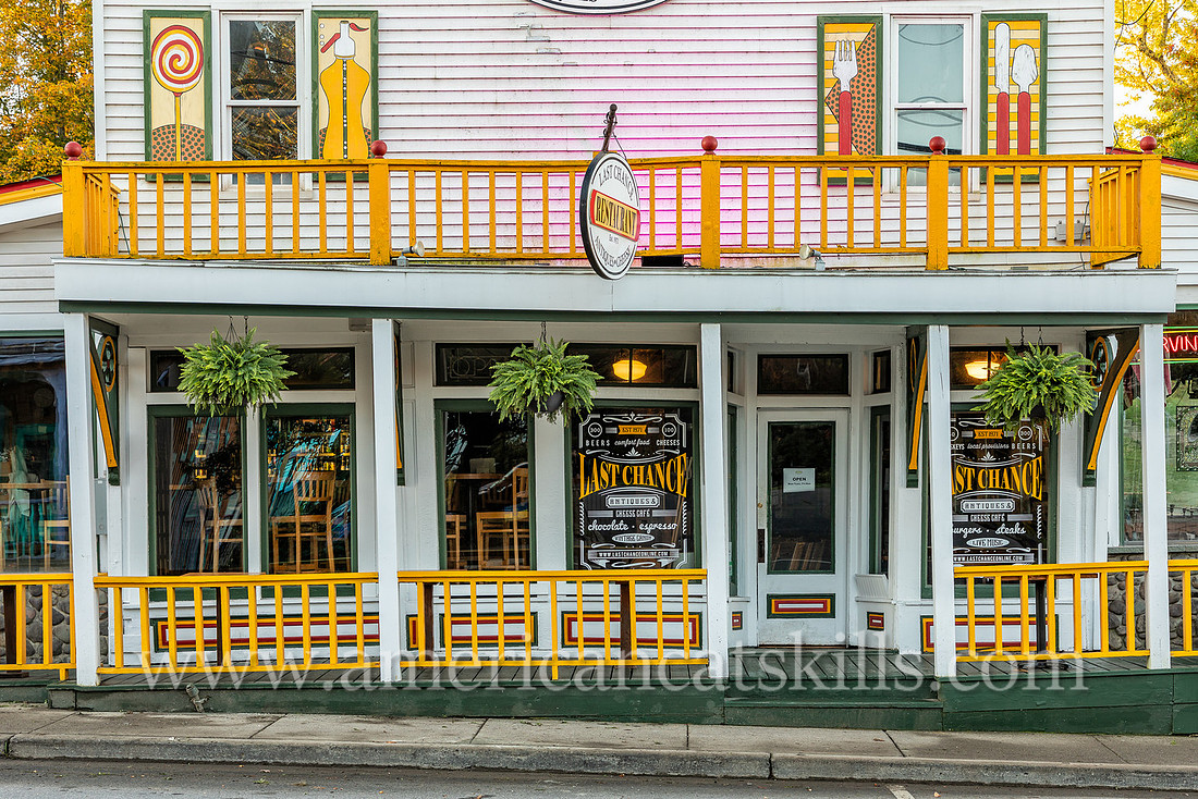 Photograph of the Last Chance restaurant in the northern Catskills village of Tannersville, New York.
