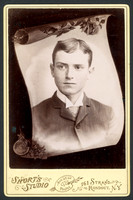 Portrait, Young Man in Suit, Lorenzo Short, 161 Strand, Rondout, New York