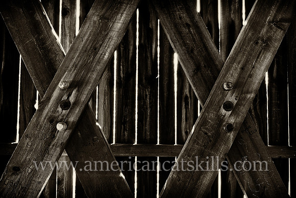 Halls Mills Covered Bridge, located near Claryville, New York, was built in 1912 by David Benton and John Knight.