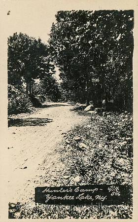 Photograph by Alfred Henry Still titled "Hunter's Camp, Yankee Lake, N.Y."