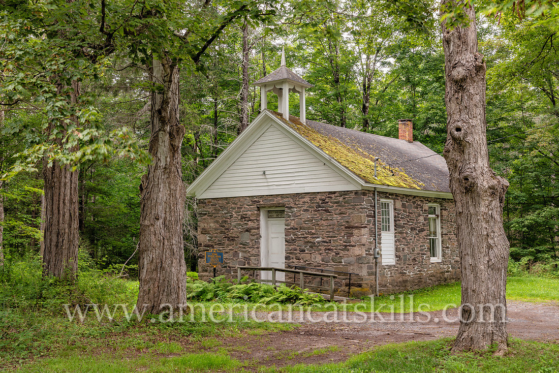 Photograph and history of the one-room District 10 School in Margaretville, New York.