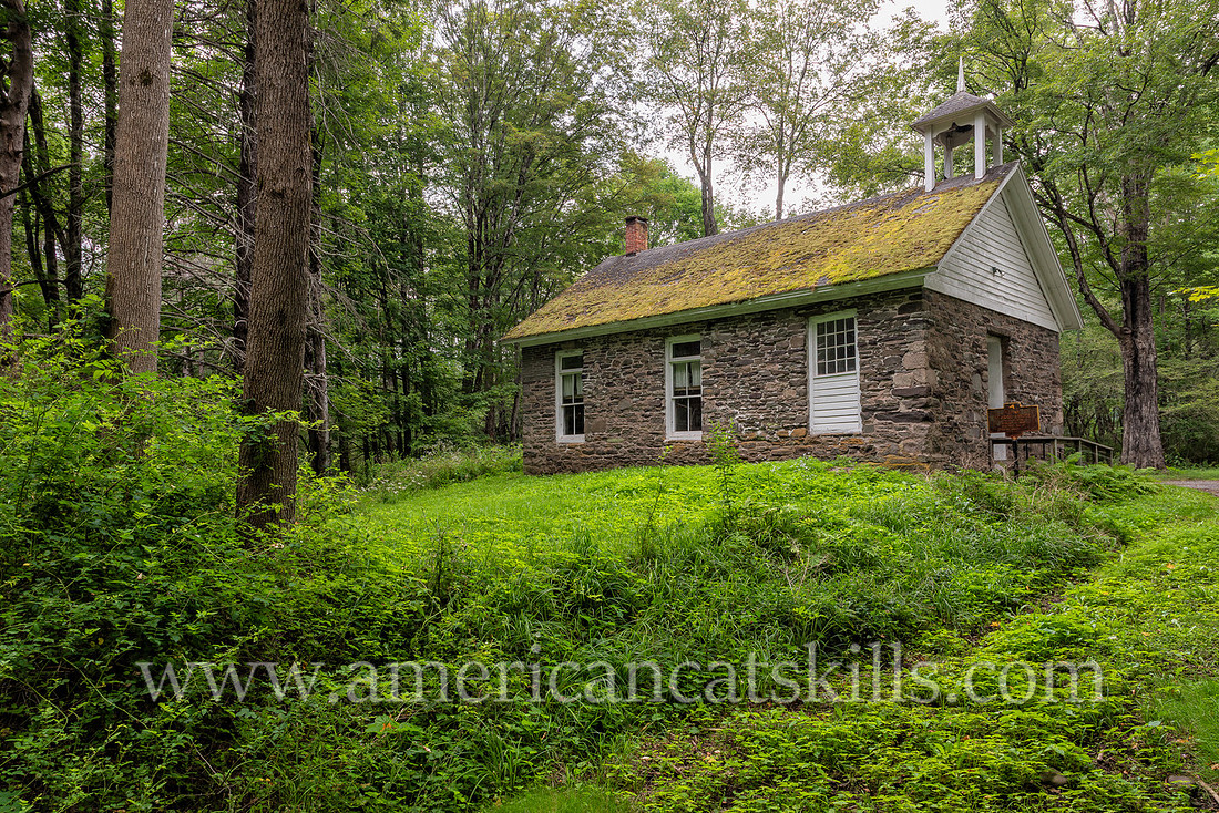 Photograph and history of the one-room District 10 School in Margaretville, New York.