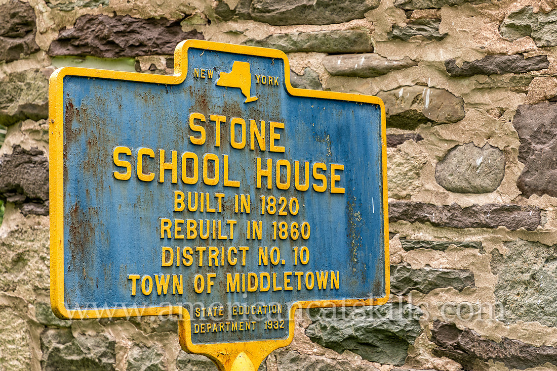 Photograph and history of the one-room District 10 School in Margaretville, New York.