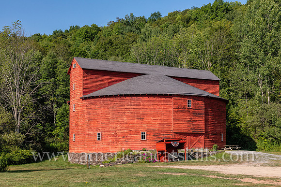Photograph of the Kelly Round Barn in Halcottsville, New York.
