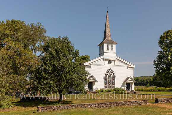 Photograph and history of the West Kortright Presbyterian Church, now the West Kortright Center.