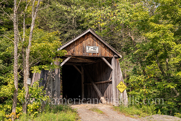 Photograph of the Tappan Covered Bridge, located in the Dry Brook Valley south of Arkville in the town of Hardenburgh in Ulster County, New York.