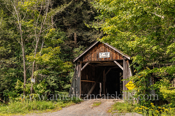Photograph of the Tappan Covered Bridge, located in the Dry Brook Valley south of Arkville in the town of Hardenburgh in Ulster County, New York.