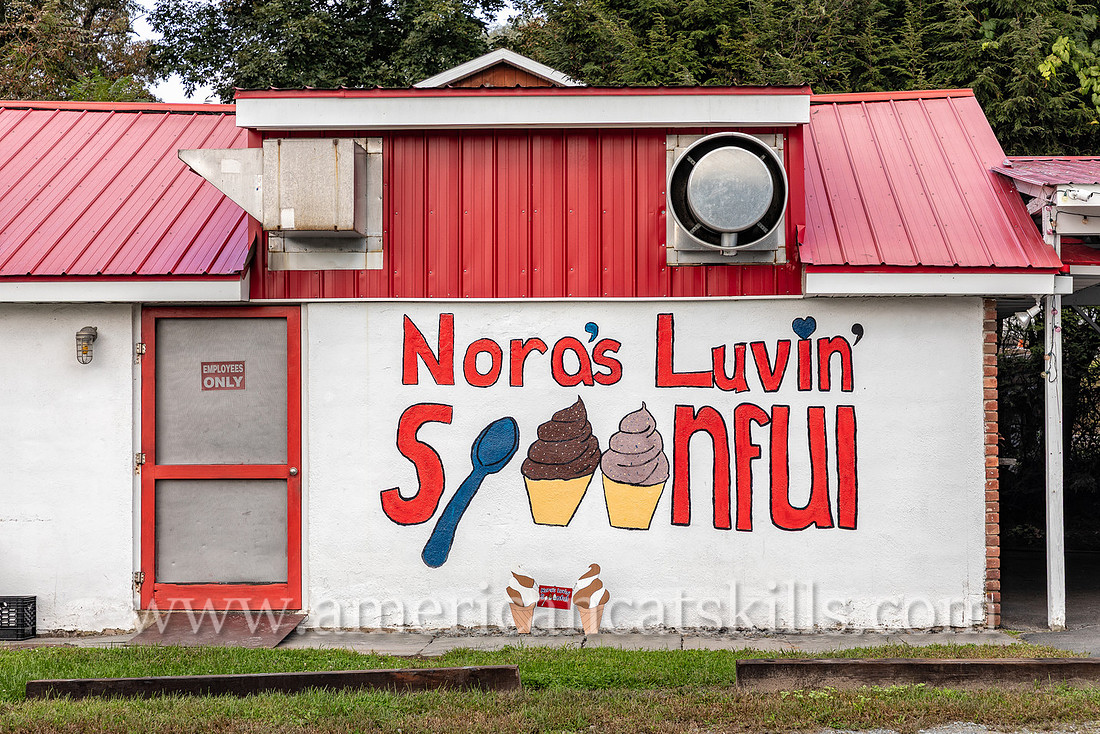 Photograph of Nora’s Luvin’ Spoonful, a roadside custard and burger place in Narrowsburg, New York.