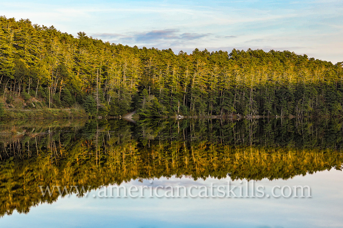 Photograph of the Mongaup Falls Reservoir in the southern Catskills.