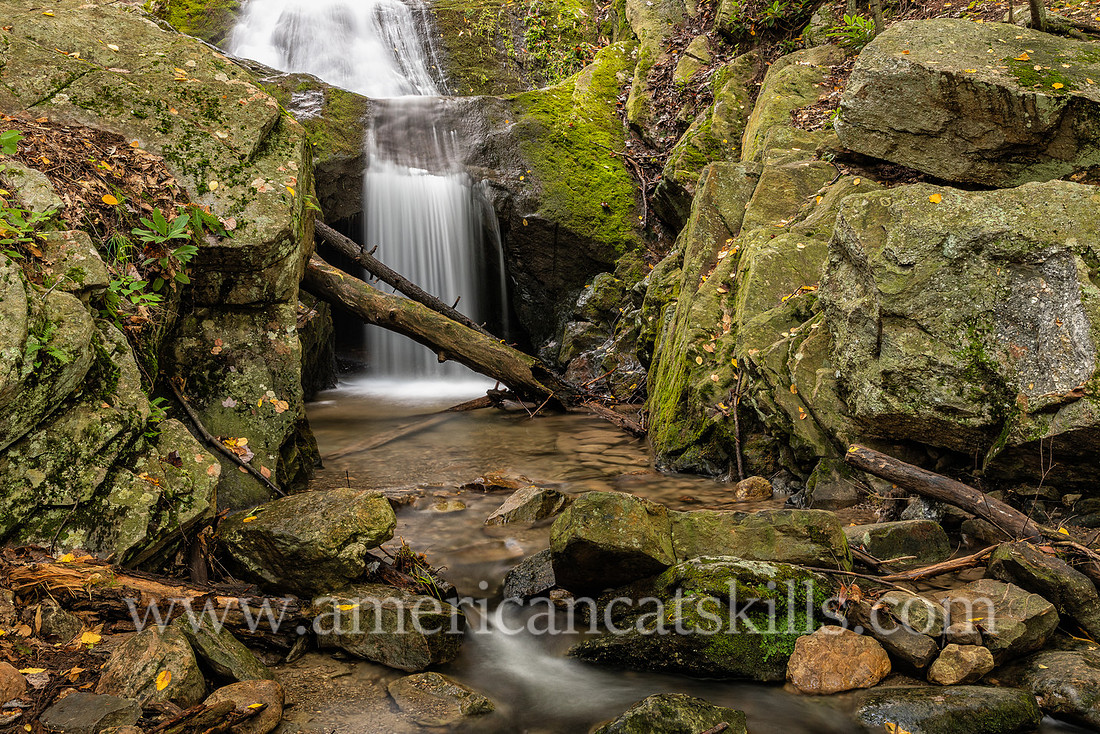 Photograph of Buttermilk Falls, also known as Horseshoe Mine Falls, in Spring Glen, New York.