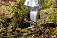 Photograph of Buttermilk Falls, also known as Horseshoe Mine Falls, in Spring Glen, New York.