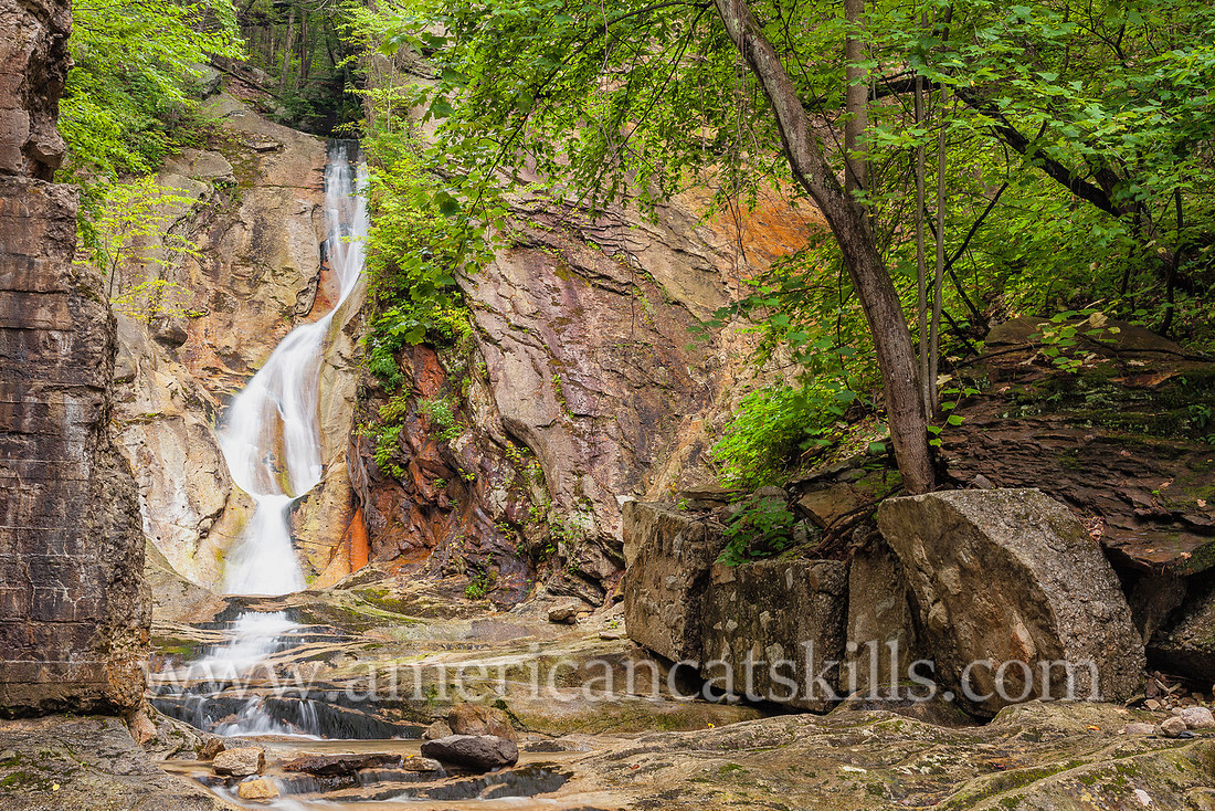 Photograph of Nevele Falls in Ellenville, New York.