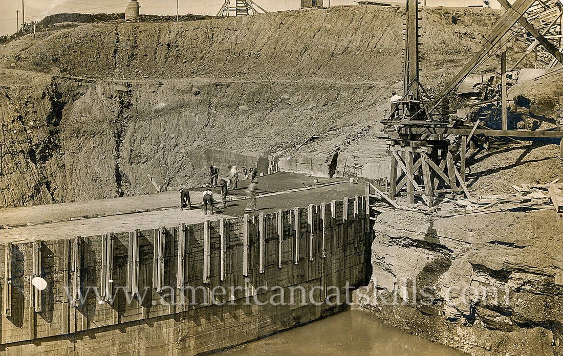 Photograph by William H. Longyear of the construction on the Ashokan Reservoir Dam