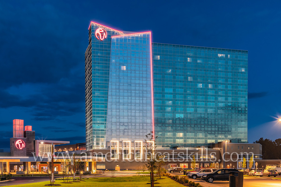 Photograph of the Resorts World casino in Monticello, New York.