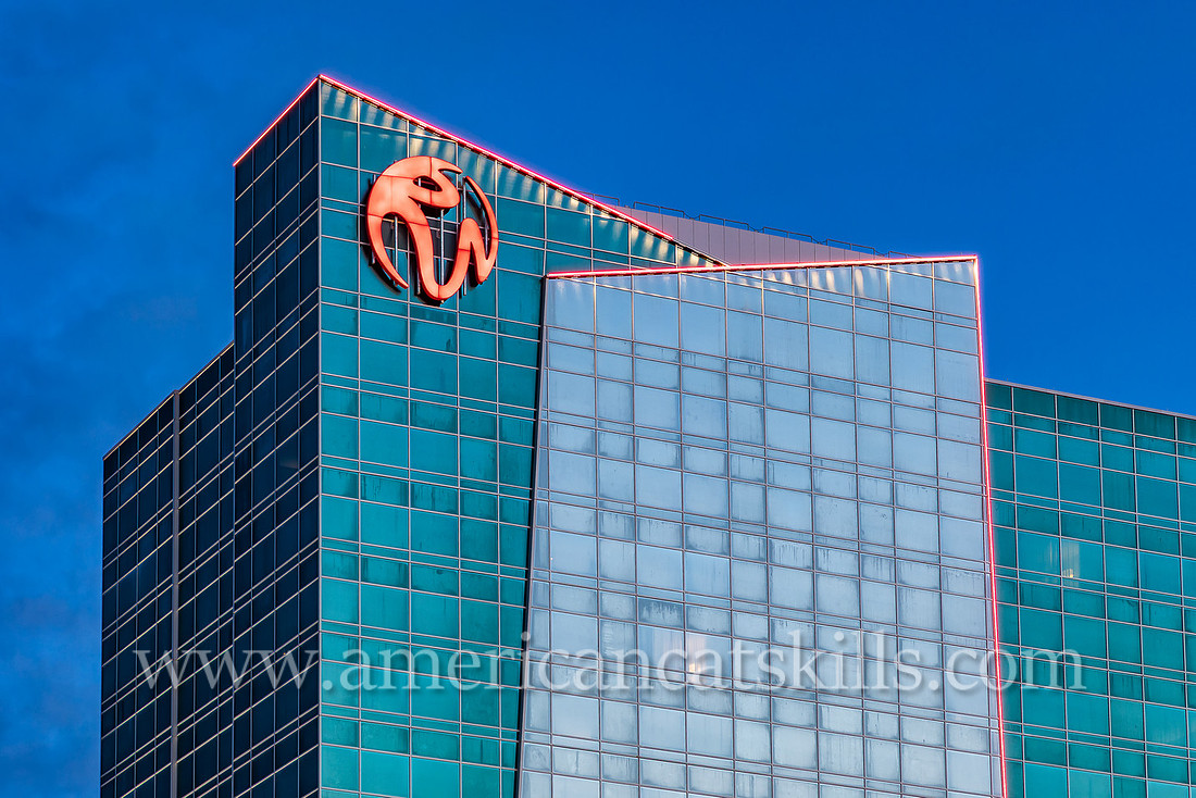 Photograph of the Resorts World casino in Monticello, New York.