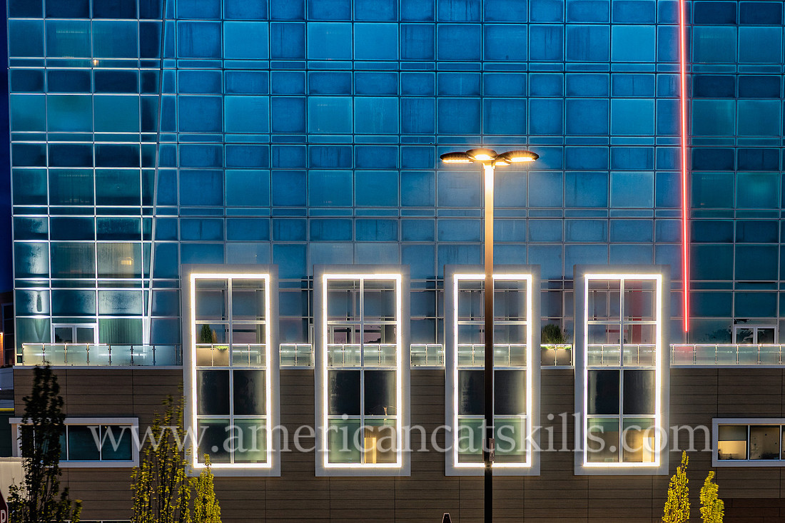 Photograph of the Resorts World casino in Monticello, New York.