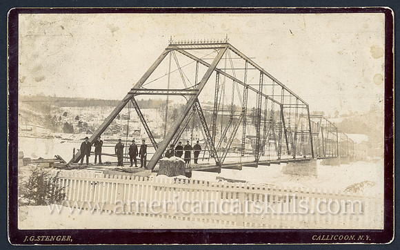 Photograph of a bridge at Callicoon, New York taken by photographer John G. Stenger of Callicoon, New York.