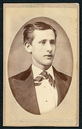 Portrait, Well Dressed Young Man, by O. B. Evans, Titusville, Pennsylvania
