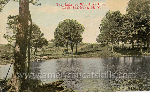 Photograph by L. G. Laidlaw titled "The Lake at Woo-Hoo Glen, Loch Sheldrake, N.Y."