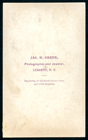 Jas. H. Green, Photographer and Jeweler, Liberty, New York