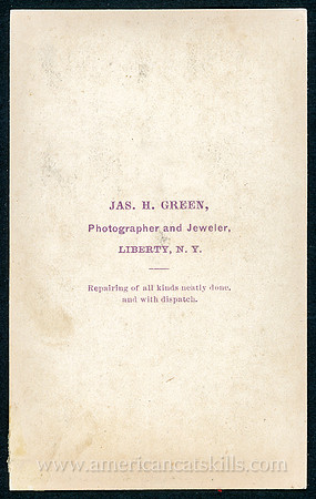 Jas. H. Green, Photographer and Jeweler, Liberty, New York