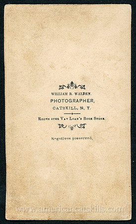 William B. Walden, Photographer, Catskill, New York