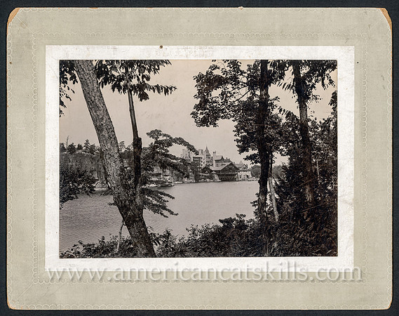 Photograph of the Mohonk Mountain House taken by photographer T. D. Lewis of Kingston, New York.
