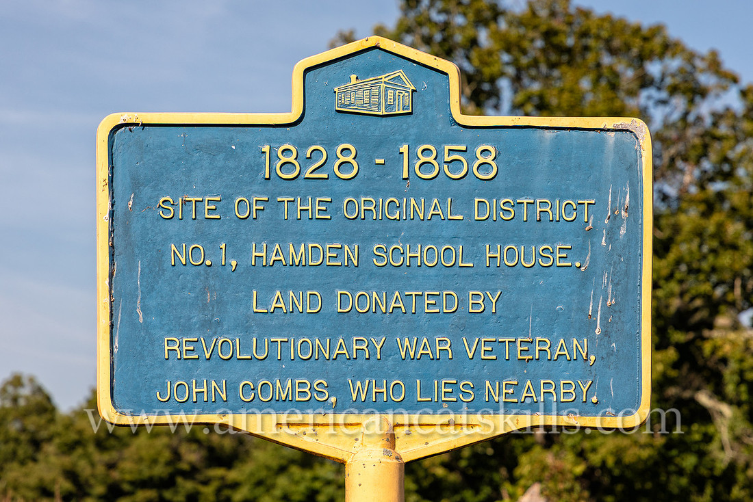 Photographs and history of the Hamden District No. 1 School in Hamden, New York.
