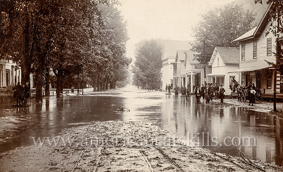 Looking Weest on Main Street During Flood of August 15, 1893, Windham, New York