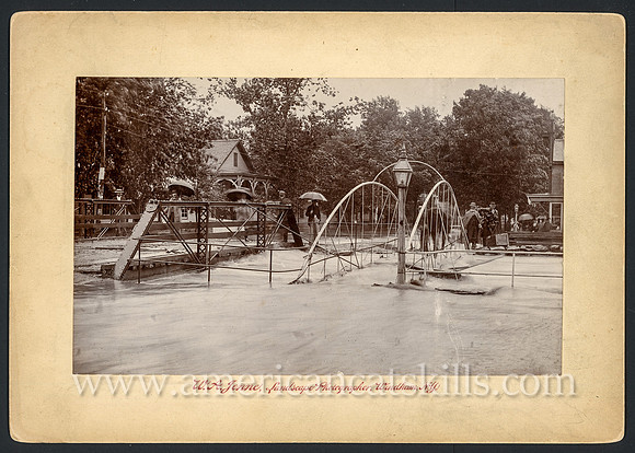 The Iron Bridge During the Flood of August 15, 1893, Windham, New York