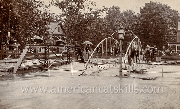 The Iron Bridge During the Flood of August 15, 1893, Windham, New York