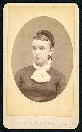 Portrait of a young woman by photographer Frank Allen of Catskill, New York.