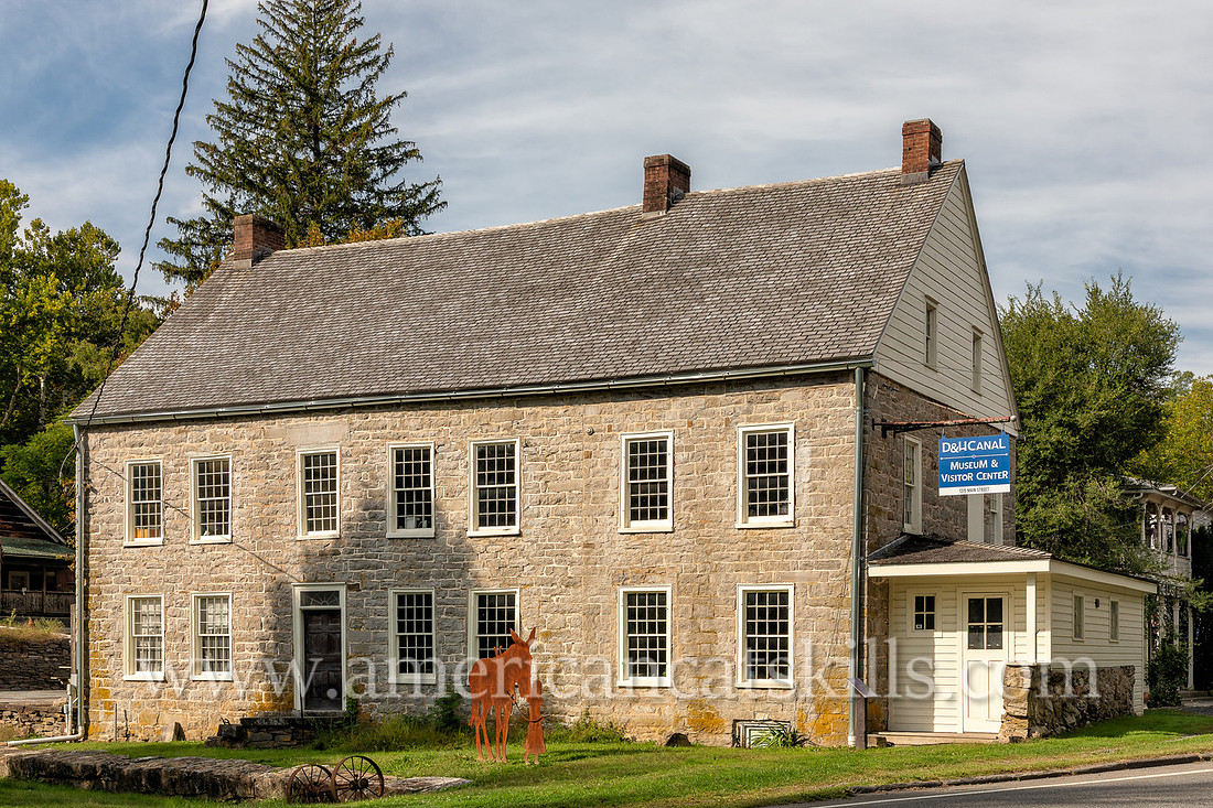 Photograph of the old Depuy Canal House in the hamlet of High Falls, New York.