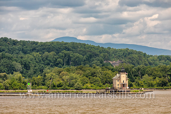 Photograph of the Rondout Lighthouse in Kingston, New York in the Hudson Valley.