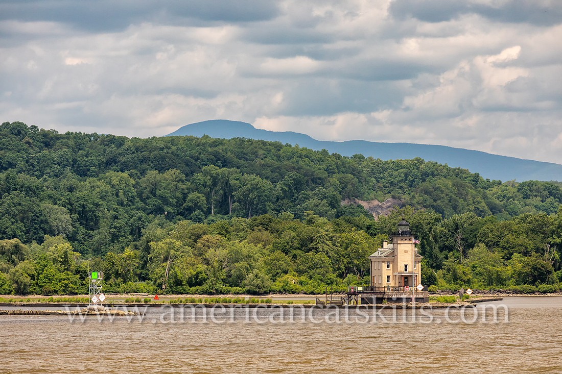 Photograph of the Rondout Lighthouse in Kingston, New York in the Hudson Valley.