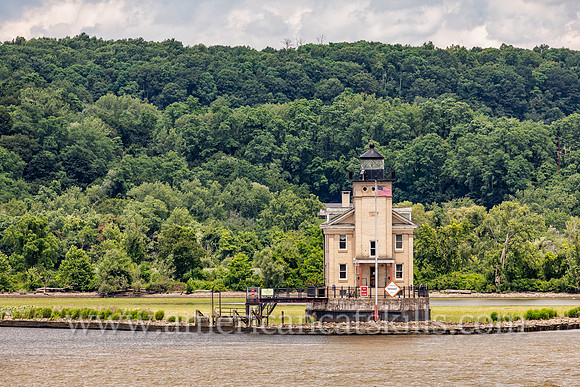 Photograph of the Rondout Lighthouse in Kingston, New York in the Hudson Valley.