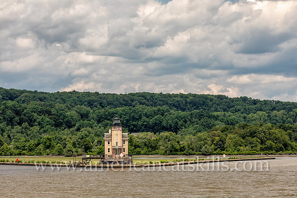 Photograph of the Rondout Lighthouse in Kingston, New York in the Hudson Valley.