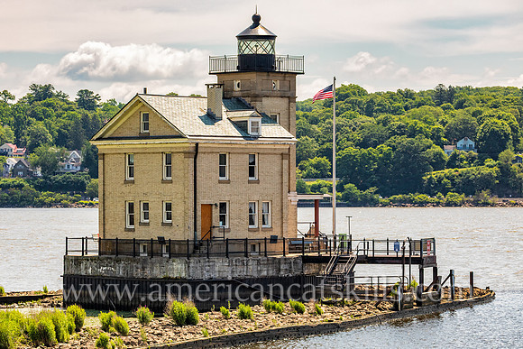 Photograph of the Rondout Lighthouse in Kingston, New York in the Hudson Valley.