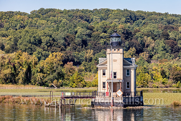 Photograph of the Rondout Lighthouse in Kingston, New York in the Hudson Valley.