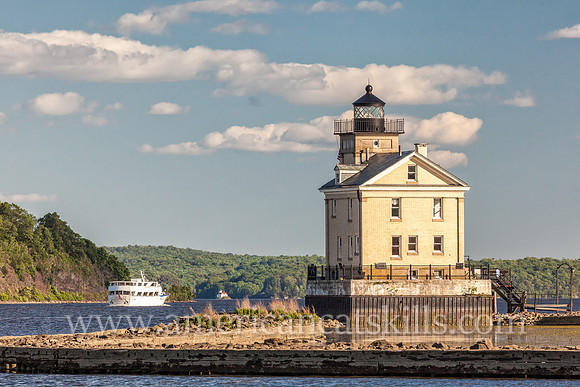 Photograph of the Rondout Lighthouse in Kingston, New York in the Hudson Valley.