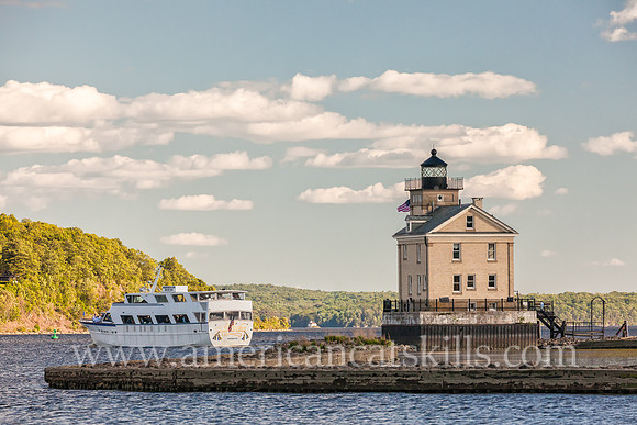 Photograph of the Rondout Lighthouse in Kingston, New York in the Hudson Valley.