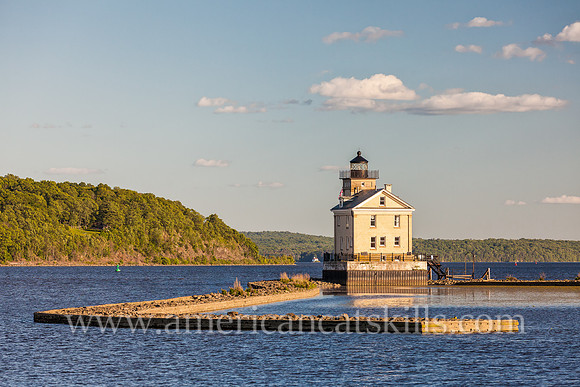Photograph of the Rondout Lighthouse in Kingston, New York in the Hudson Valley.