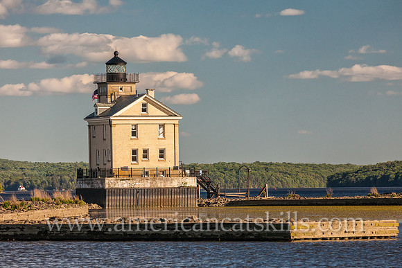 Photograph of the Rondout Lighthouse in Kingston, New York in the Hudson Valley.