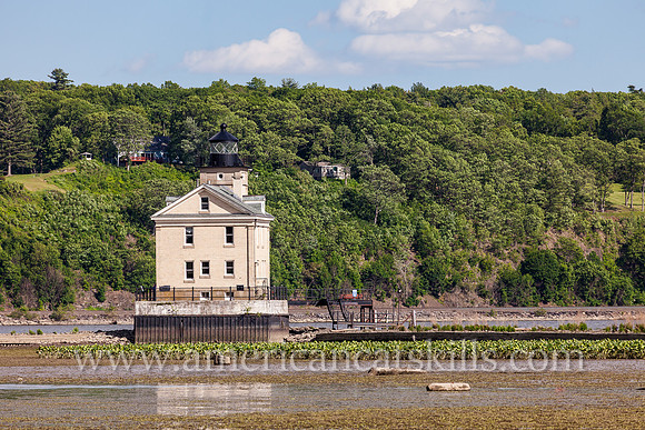 Photograph of the Rondout Lighthouse in Kingston, New York in the Hudson Valley.