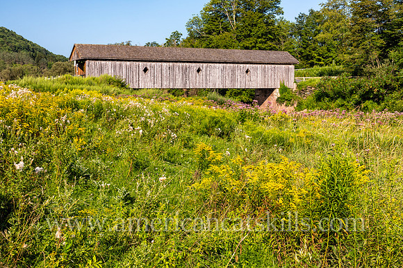 Photograph of Fitch’s Covered Bridge located in the western Catskills at East Delhi in Delaware County, New York.