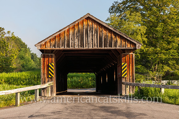 Photograph of Fitch’s Covered Bridge located in the western Catskills at East Delhi in Delaware County, New York.