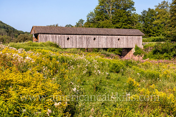 Photograph of Fitch’s Covered Bridge located in the western Catskills at East Delhi in Delaware County, New York.