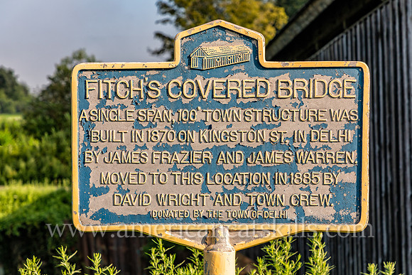 Photograph of Fitch’s Covered Bridge located in the western Catskills at East Delhi in Delaware County, New York.